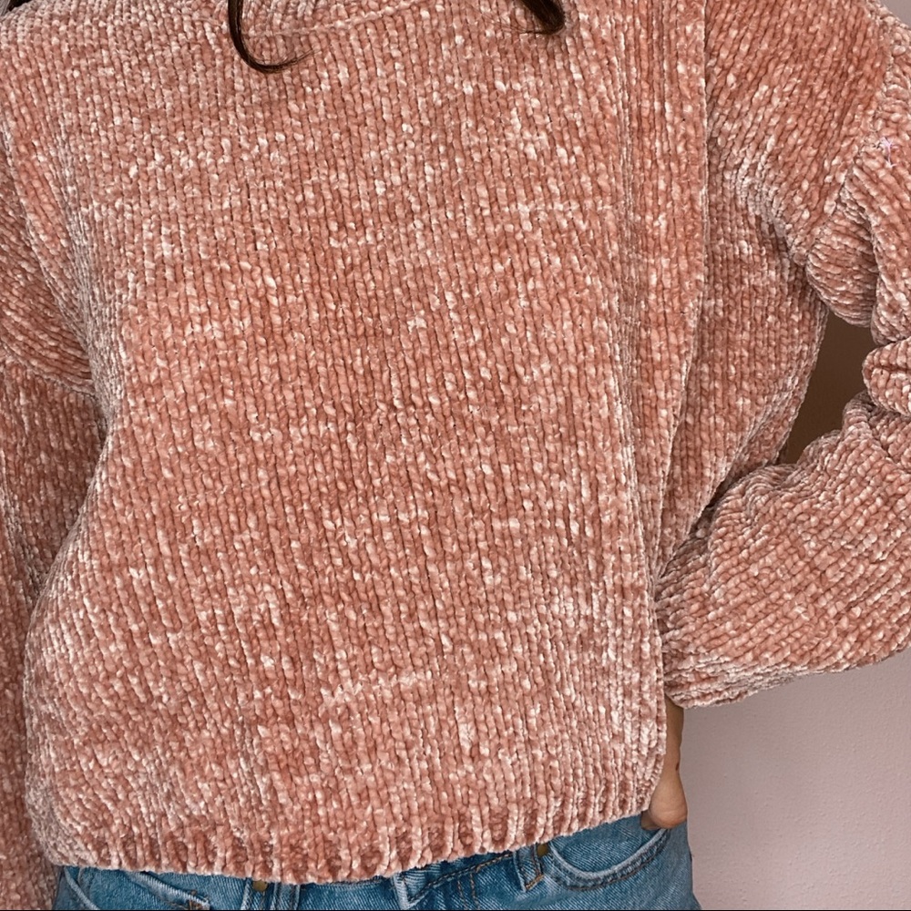 LA Hearts textured chenille sweater